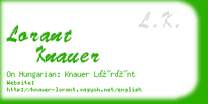 lorant knauer business card